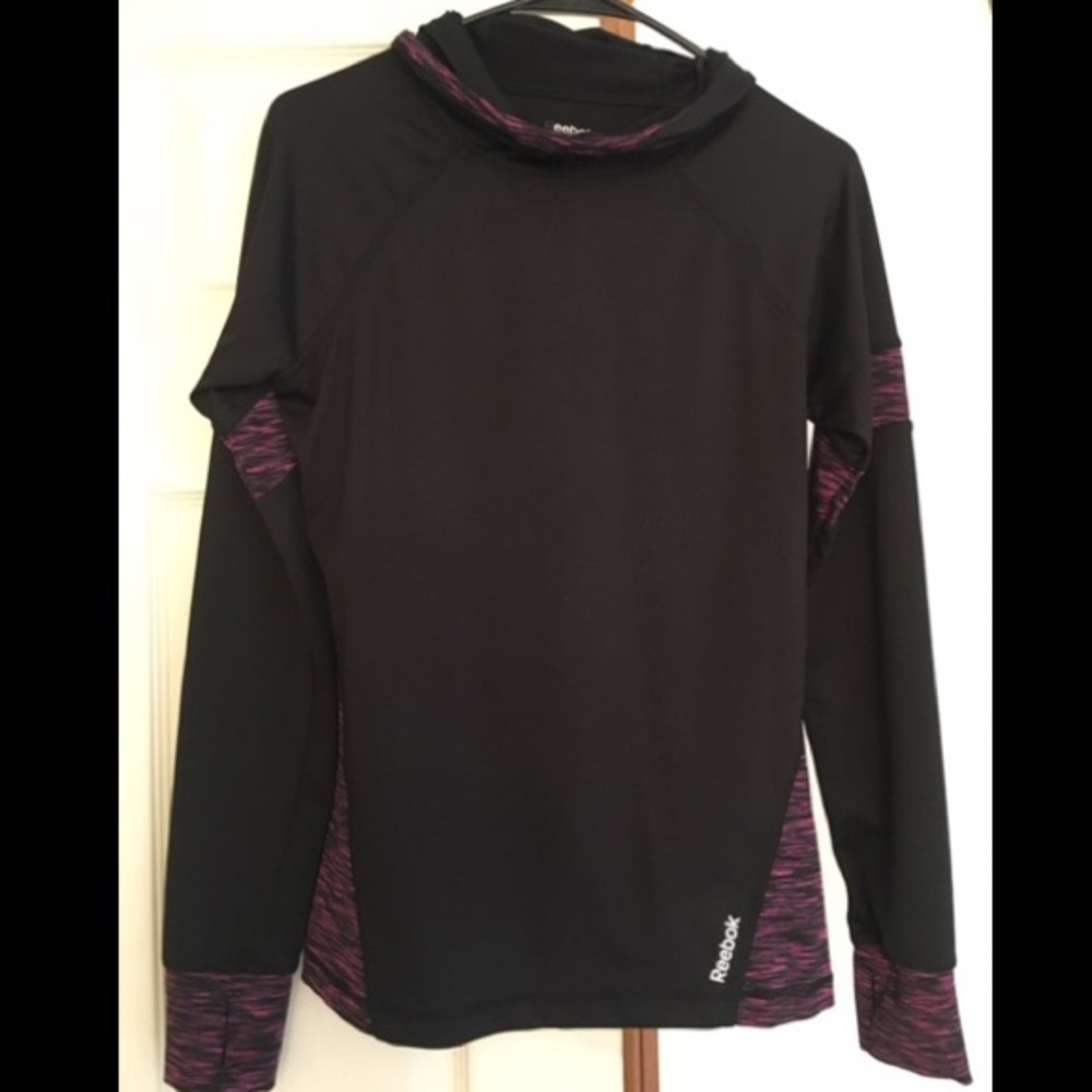 A black sweatshirt with some pink